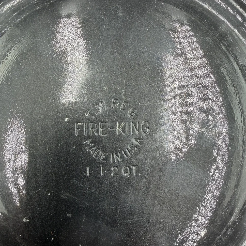 Vintage Fire-King Anchor Hocking Clear‎ Glass 1 Q 1.5Qt Baking Dishes USA  Set 2